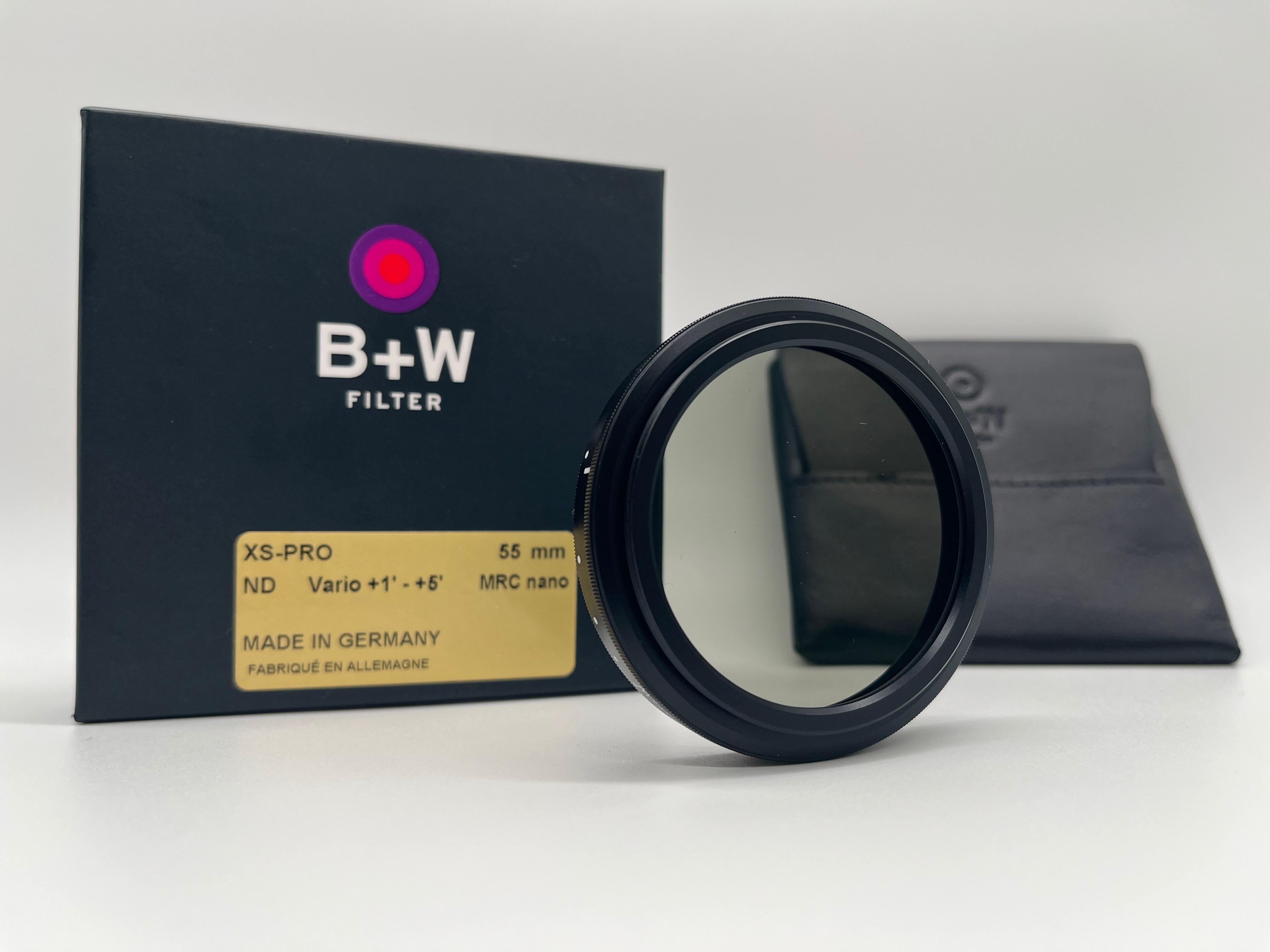 B+W BW B&W Schneider Kreuznach ND Grau-Vario-Filter 55 mm 1-5 Blenden XS Pro mrc
