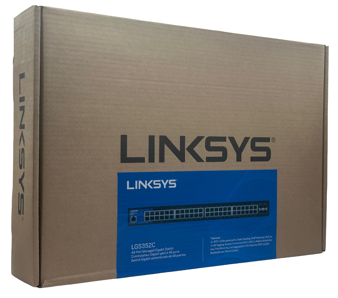 Linksys Managed Gigabit-Switch 48 Ports mit 4 SFP+-Uplink-Ports