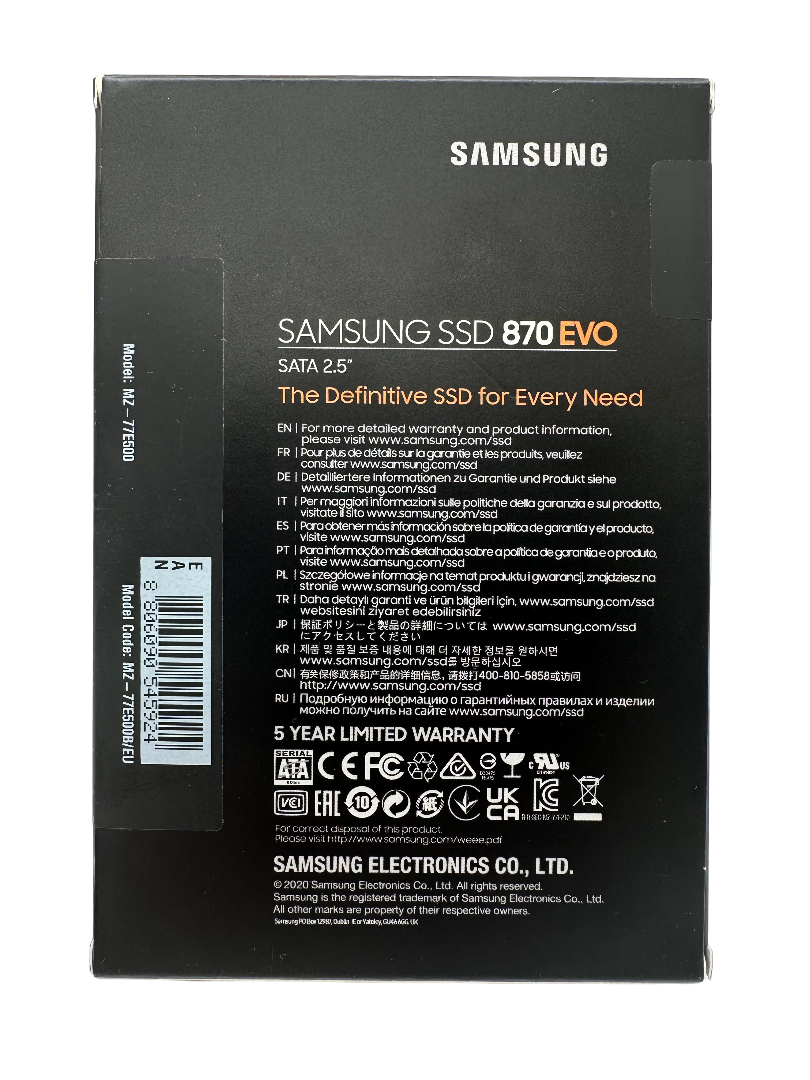 Samsung SSD 870 EVO 500GB SATA III 2.5" Zoll MZ-77E500B/EU NEU & OVP