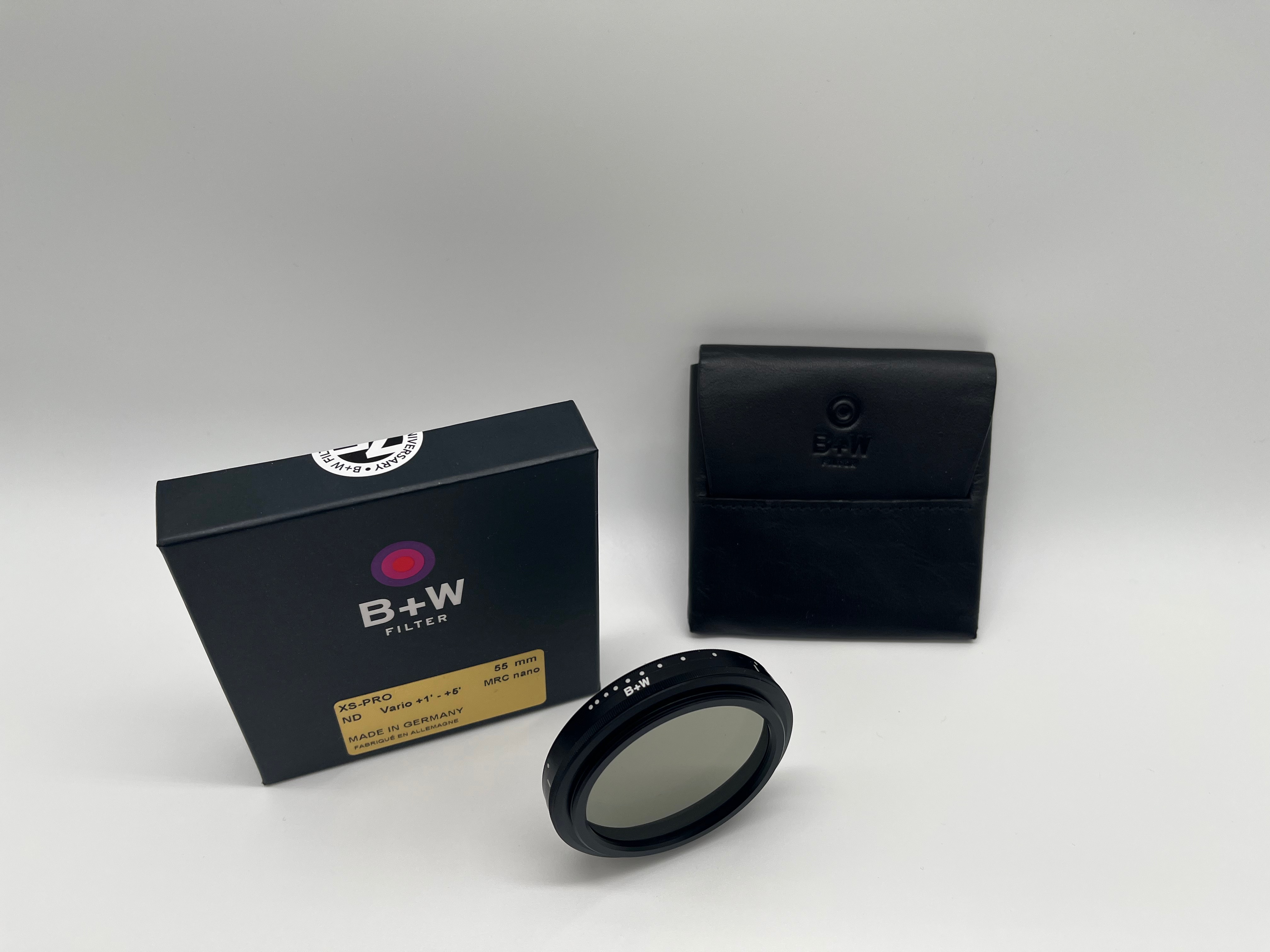 B+W BW B&W Schneider Kreuznach ND Grau-Vario-Filter 55 mm 1-5 Blenden XS Pro mrc