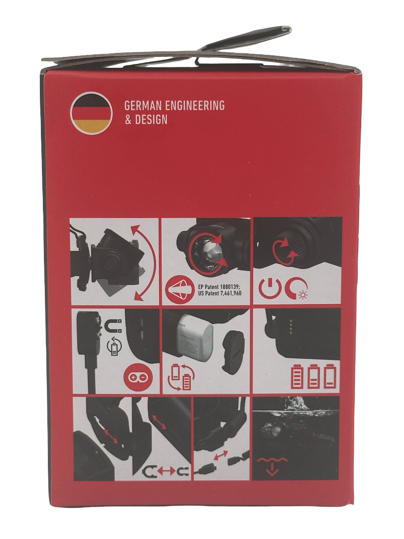 Ledlenser H15R Core LED Stirnlampe IP67 Wasserdicht - Schwarz/Weiß/Rot (502123)