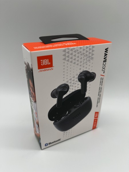 JBL WAVE 200 TWS, In-ear Kopfhörer Bluetooth Touch-Control Integriertes Mikrofon Schwarz