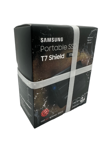 Samsung Portable SSD T7 Shield, 1 TB, USB 3.2 Gen.2 externe Festplatte Schwarz Neu