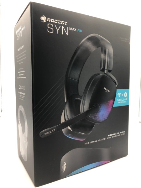 Roccat Syn Max Air - Kabelloses RGB PC Gaming Headset & 3D Audio, Ladestation Neu & OVP