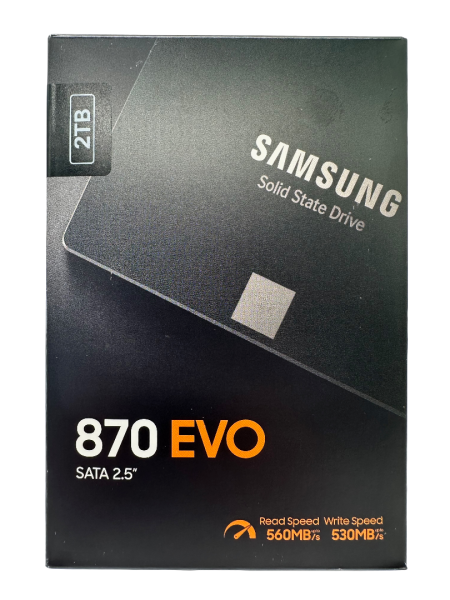 Samsung 870 EVO 2TB - 2,5 Zoll SATA III Interne SSD MZ-77E2T0B/EU 560 MB/s Lesen