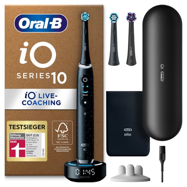 Oral-B iO Series 10 Plus Edition Elektrische Zahnbürste mit Etui Schwarz Neu & OVP