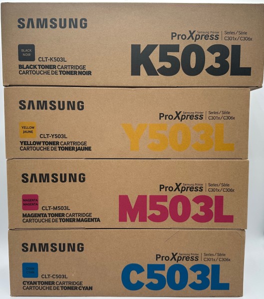 SAMSUNG 1x CLT-C503L,1x CLT-M503L,1x CLT-Y503L, CLT-K503L Toner ProXpress C3010 C3060